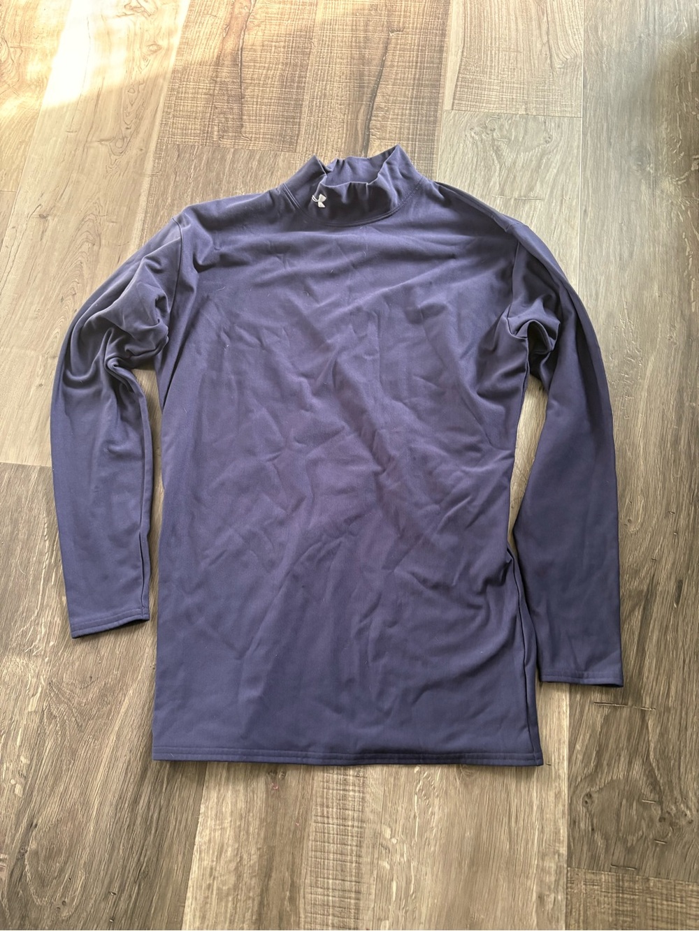 Under Armour Navy Mock Neck Performance Top